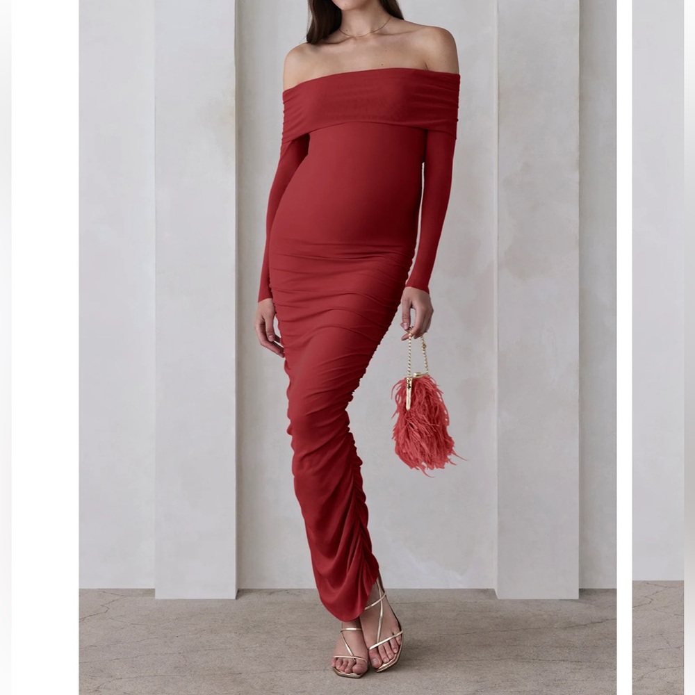 Off The Shoulder Soft Mesh Dress